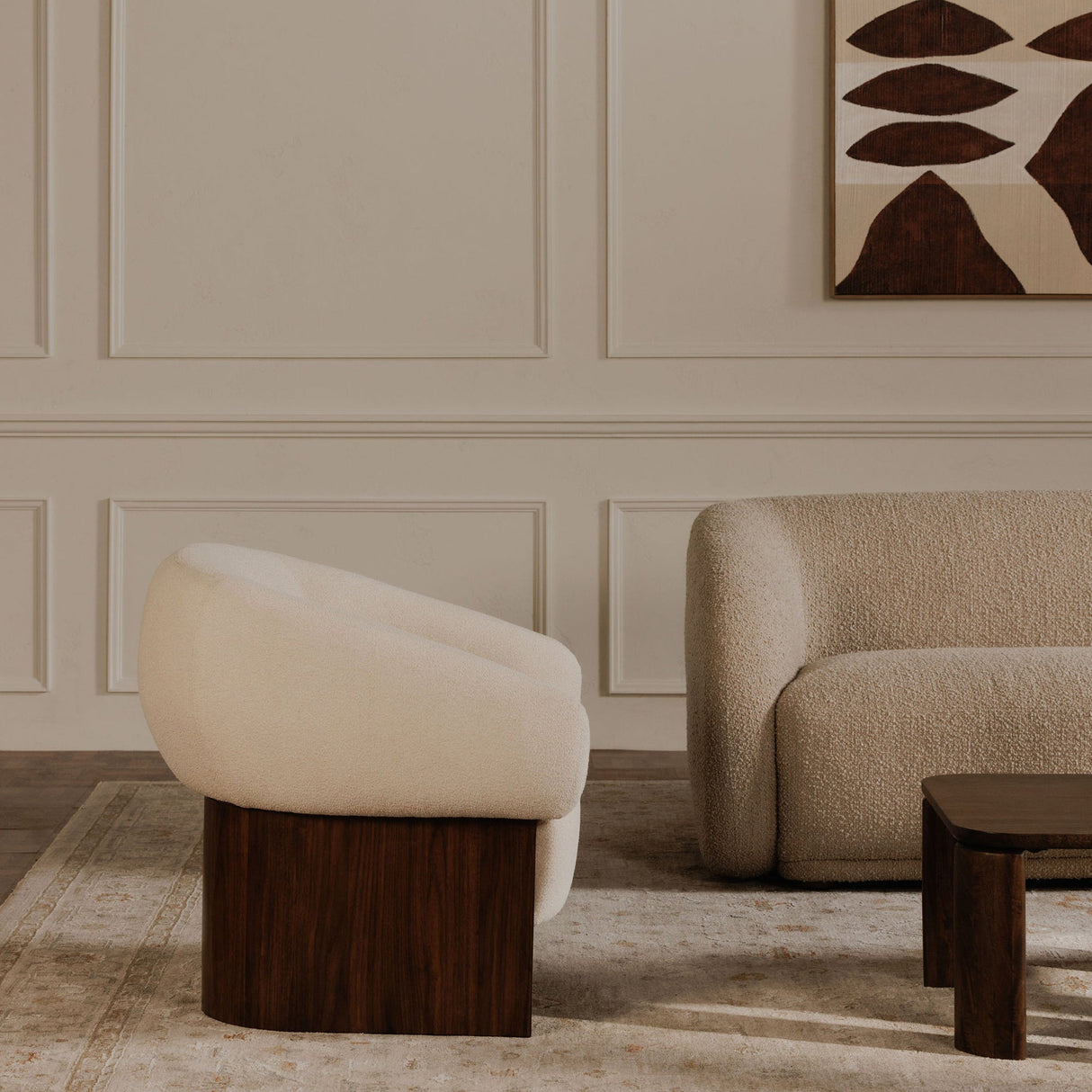 Otto Flecked Cream Accent Chair by MOES at Eve Furniture