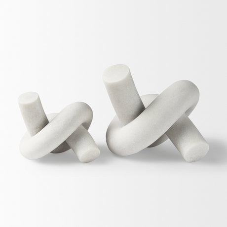 Otto Granite Resin Small Knot Sculpture Decorative Object by Mercana at Eve Furniture