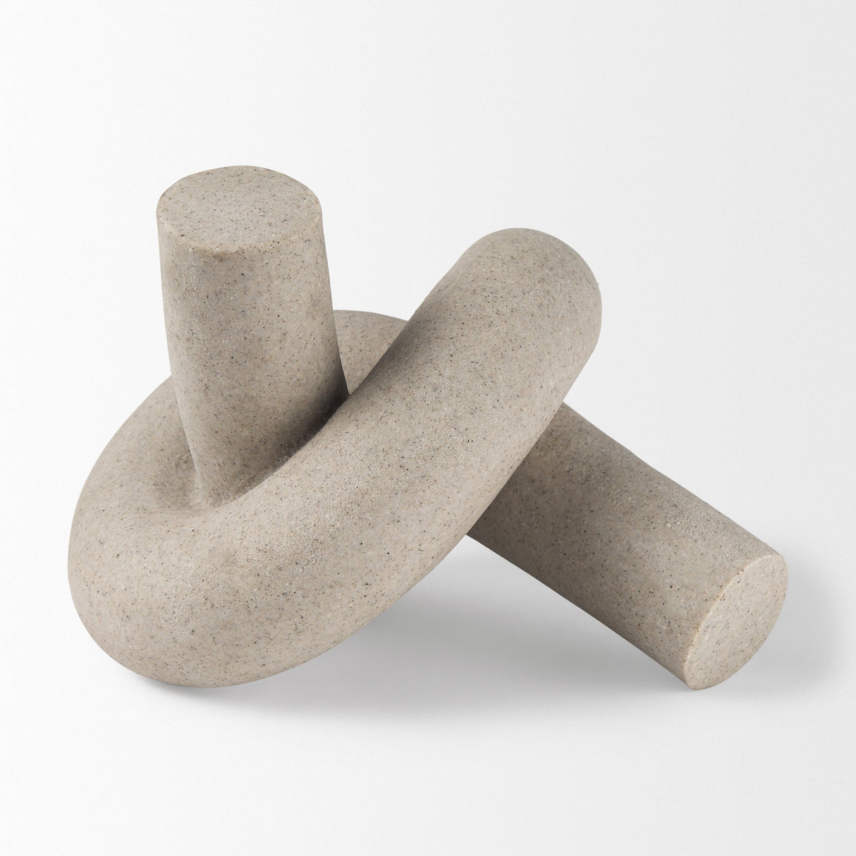 Otto Sandstone Resin Large Knot Sculpture Decorative Object by Mercana at Eve Furniture