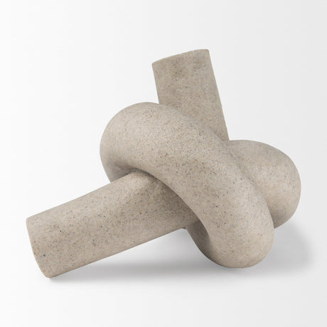 Otto Sandstone Resin Large Knot Sculpture Decorative Object by Mercana at Eve Furniture
