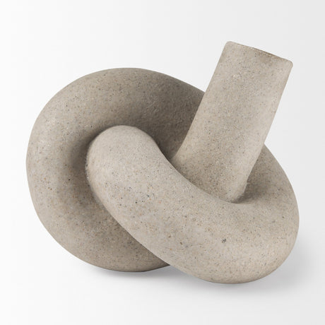 Otto Sandstone Resin Large Knot Sculpture Decorative Object by Mercana at Eve Furniture