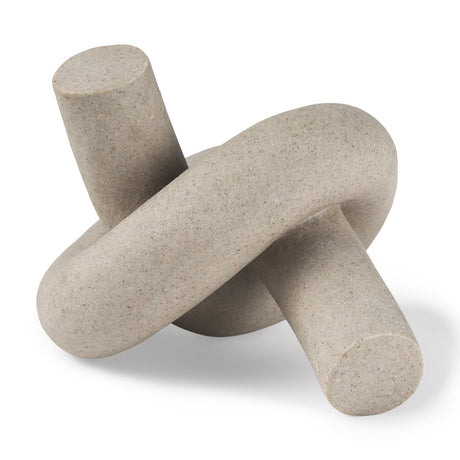 Otto Sandstone Resin Large Knot Sculpture Decorative Object by Mercana at Eve Furniture