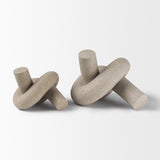 Otto Sandstone Resin Small Knot Sculpture Decorative Object by Mercana at Eve Furniture