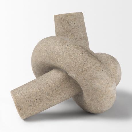 Otto Sandstone Resin Small Knot Sculpture Decorative Object by Mercana at Eve Furniture