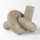 Otto Sandstone Resin Small Knot Sculpture Decorative Object by Mercana at Eve Furniture