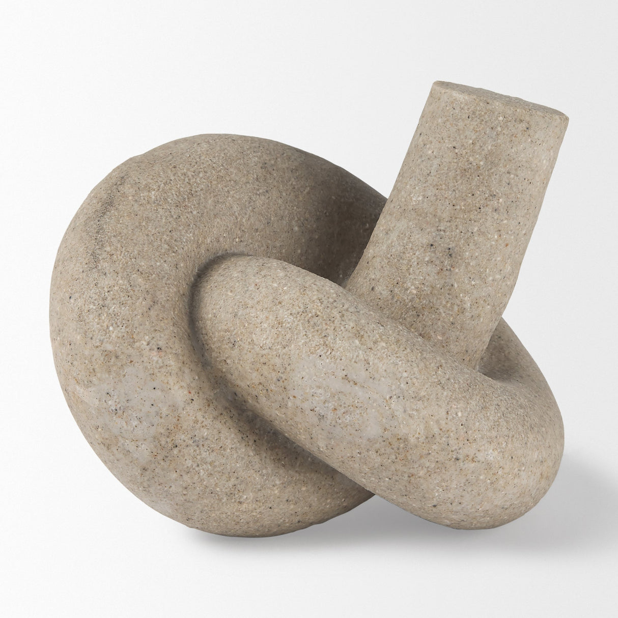 Otto Sandstone Resin Small Knot Sculpture Decorative Object by Mercana at Eve Furniture