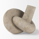 Otto Sandstone Resin Small Knot Sculpture Decorative Object by Mercana at Eve Furniture