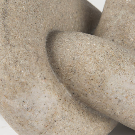 Otto Sandstone Resin Small Knot Sculpture Decorative Object by Mercana at Eve Furniture
