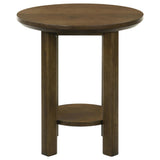 Ottowa Brown 2-Piece Round Wood Coffee Table Set by Coaster at Eve Furniture