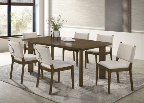 Ottowa Brown 7-Piece Rectangular Wood Dining Room Set by Coaster at Eve Furniture