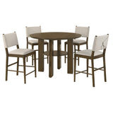 Ottowa Brown Round Wood Counter Height Dining Room Set by Coaster at Eve Furniture