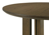 Ottowa Brown Round Wood Dining Table with Shelf by Coaster at Eve Furniture