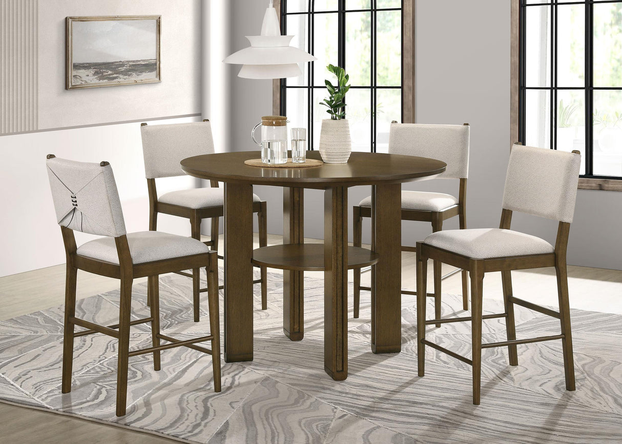 Ottowa Brown Upholstered Counter Height Side Chair, Set of 2 by Coaster at Eve Furniture