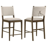 Ottowa Brown Upholstered Counter Height Side Chair, Set of 2 by Coaster at Eve Furniture