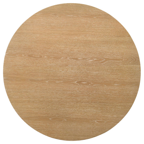 Ottowa Light Oak 36-inch Round Wood Cocktail Coffee Table by Coaster at Eve Furniture