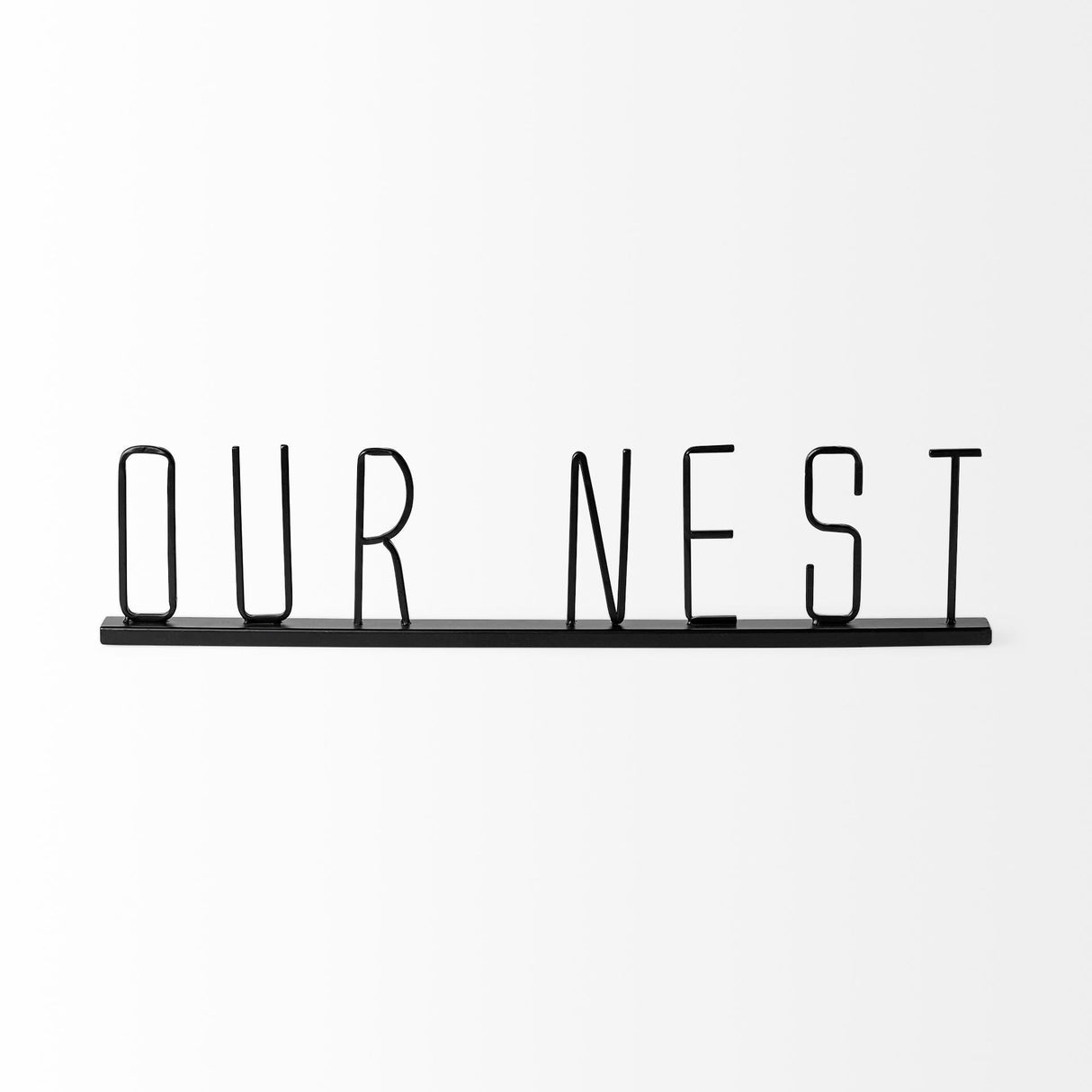 Our Nest 24L x 1W Black Metal Sign by Mercana at Eve Furniture