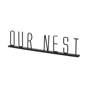 Our Nest Black Metal Sign by Mercana at Eve Furniture