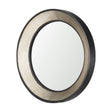 Ovallas Round Champagne Wood Frame Mirror by Mercana at Eve Furniture