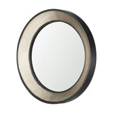 Ovallas Round Champagne Wood Frame Mirror by Mercana at Eve Furniture