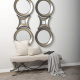 Ovallas Star Champagne Wood Frame Mirror by Mercana at Eve Furniture