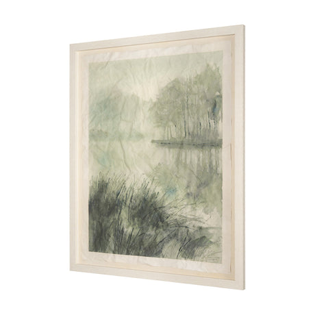 Over At The Lake by Mercana Studio a Hand Embellished Framed Art Print Matted under Glass by Mercana at Eve Furniture