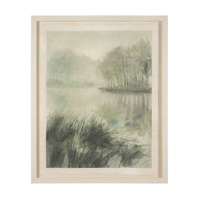 Over At The Lake by Mercana Studio a Hand Embellished Framed Art Print Matted under Glass by Mercana at Eve Furniture