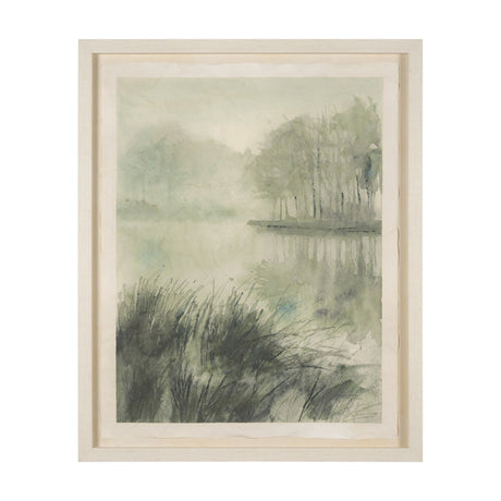 Over At The Lake by Mercana Studio a Hand Embellished Framed Art Print Matted under Glass by Mercana at Eve Furniture
