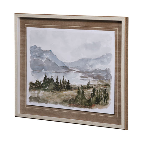 Overcast Reservoir I by Ethan Harper a Hand Embellished Textured Framed Art Print Matted under Glass by Mercana at Eve Furniture