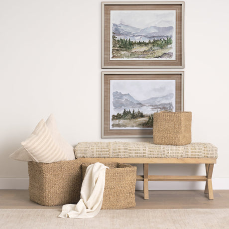 Overcast Reservoir I by Ethan Harper a Hand Embellished Textured Framed Art Print Matted under Glass by Mercana at Eve Furniture