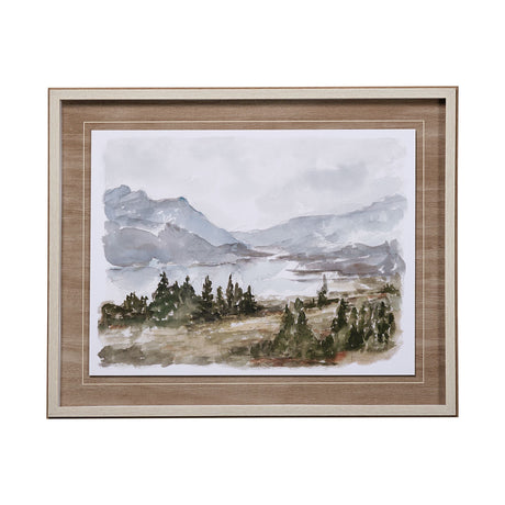 Overcast Reservoir I by Ethan Harper a Hand Embellished Textured Framed Art Print Matted under Glass by Mercana at Eve Furniture