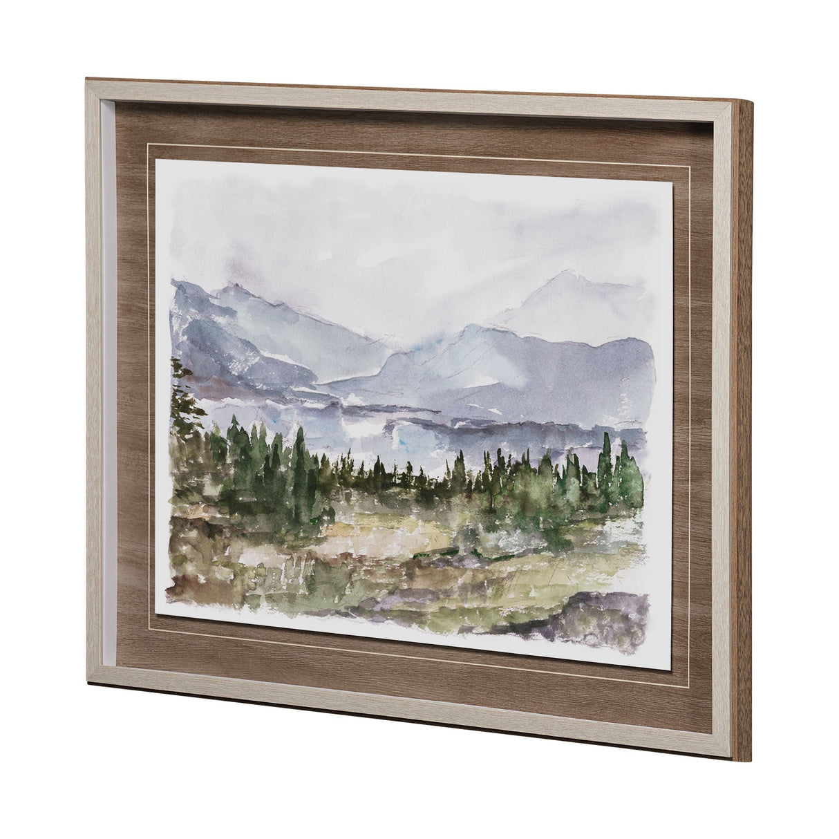 Overcast Reservoir II by Ethan Harper Hand Embellished Textured Framed Art Print Matted under Glass by Mercana at Eve Furniture
