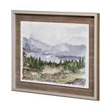 Overcast Reservoir II by Ethan Harper Hand Embellished Textured Framed Art Print Matted under Glass by Mercana at Eve Furniture