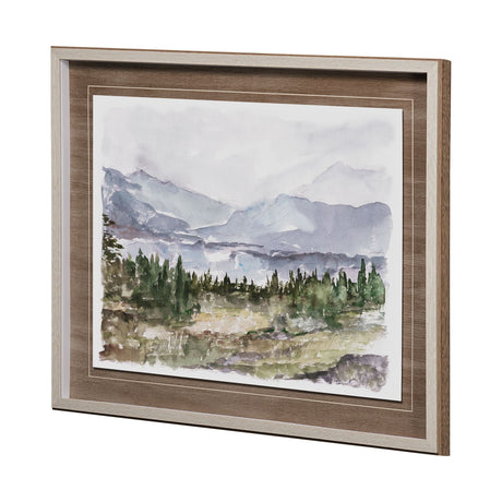 Overcast Reservoir II by Ethan Harper Hand Embellished Textured Framed Art Print Matted under Glass by Mercana at Eve Furniture