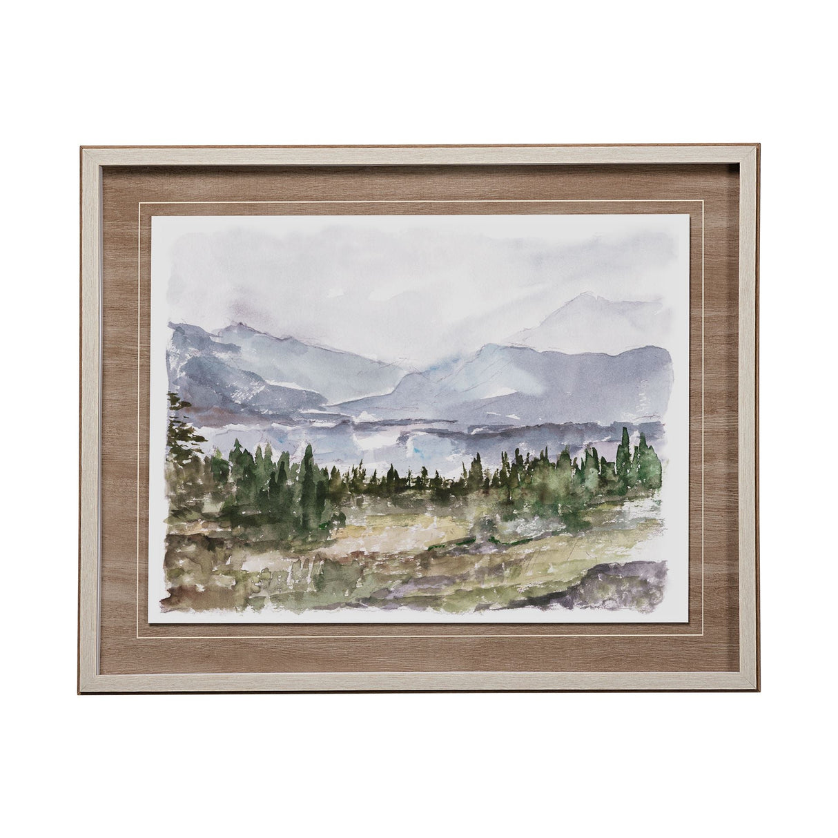 Overcast Reservoir II by Ethan Harper Hand Embellished Textured Framed Art Print Matted under Glass by Mercana at Eve Furniture