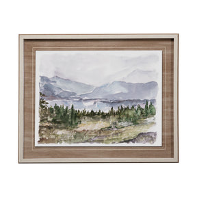 Overcast Reservoir II by Ethan Harper Hand Embellished Textured Framed Art Print Matted under Glass by Mercana at Eve Furniture