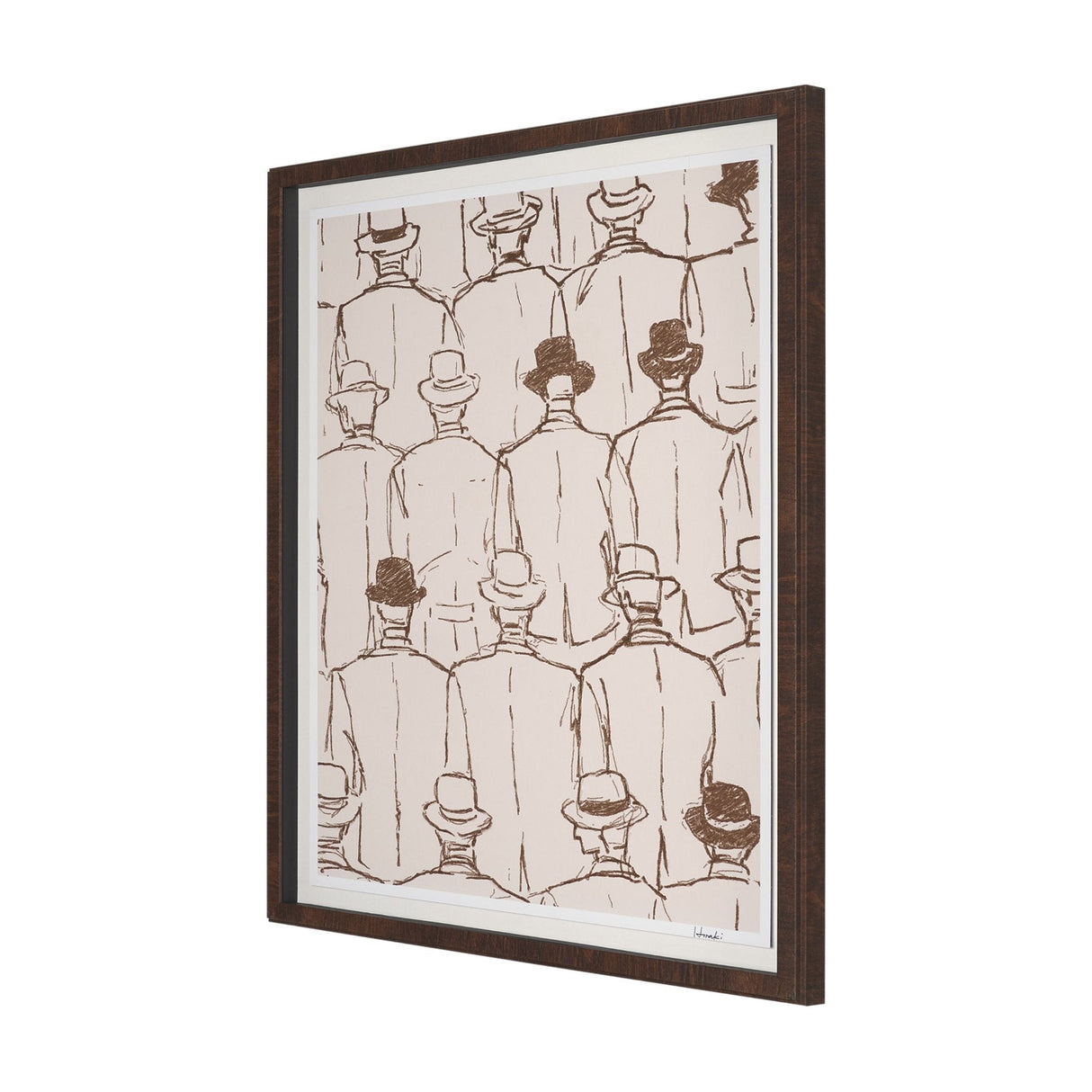 Overcoats by Mercana Studio Hand-Embellished Framed Artwork Matted under Glass by Mercana at Eve Furniture