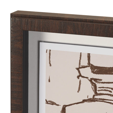 Overcoats by Mercana Studio Hand-Embellished Framed Artwork Matted under Glass by Mercana at Eve Furniture