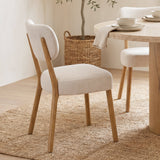 Owen Dining Chair W/ Medium Brown Wood and Beige Fabric, Set of 2 by Mercana at Eve Furniture