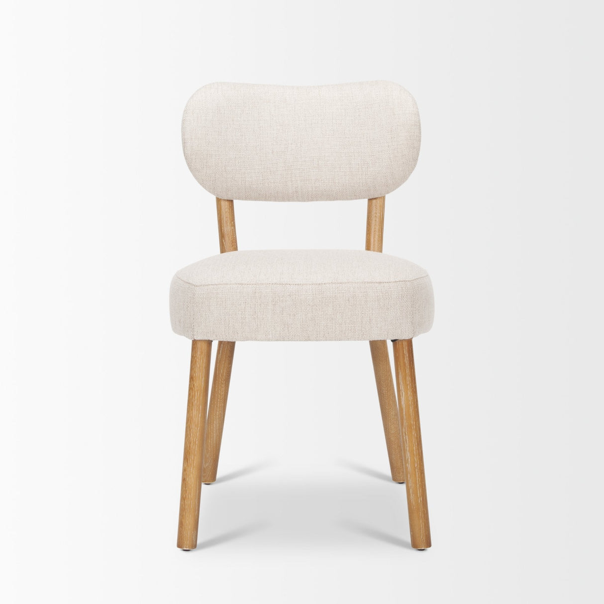 Owen Dining Chair W/ Medium Brown Wood and Beige Fabric, Set of 2 by Mercana at Eve Furniture