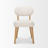 Owen Dining Chair W/ Medium Brown Wood and Beige Fabric, Set of 2 by Mercana at Eve Furniture