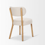 Owen Dining Chair W/ Medium Brown Wood and Beige Fabric, Set of 2 by Mercana at Eve Furniture