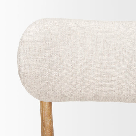 Owen Dining Chair W/ Medium Brown Wood and Beige Fabric, Set of 2 by Mercana at Eve Furniture