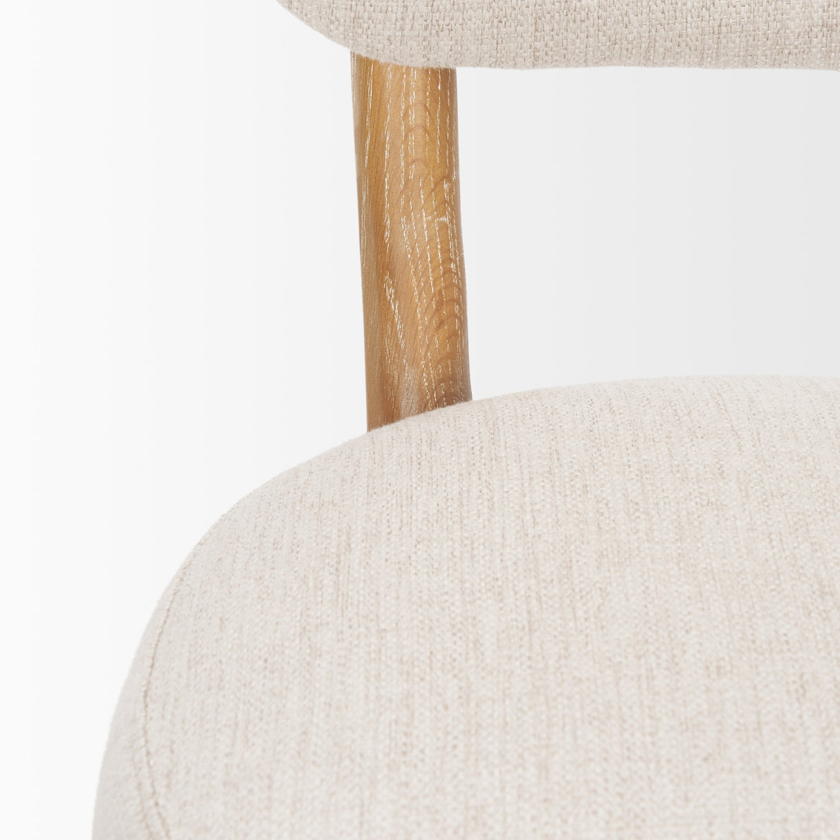 Owen Dining Chair W/ Medium Brown Wood and Beige Fabric, Set of 2 by Mercana at Eve Furniture