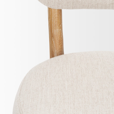 Owen Dining Chair W/ Medium Brown Wood and Beige Fabric, Set of 2 by Mercana at Eve Furniture