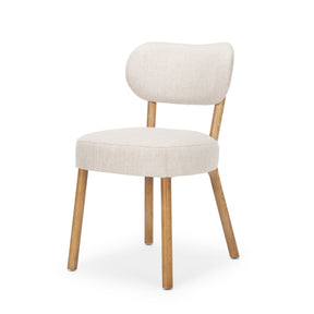 Owen Dining Chair W/ Medium Brown Wood and Beige Fabric, Set of 2 by Mercana at Eve Furniture