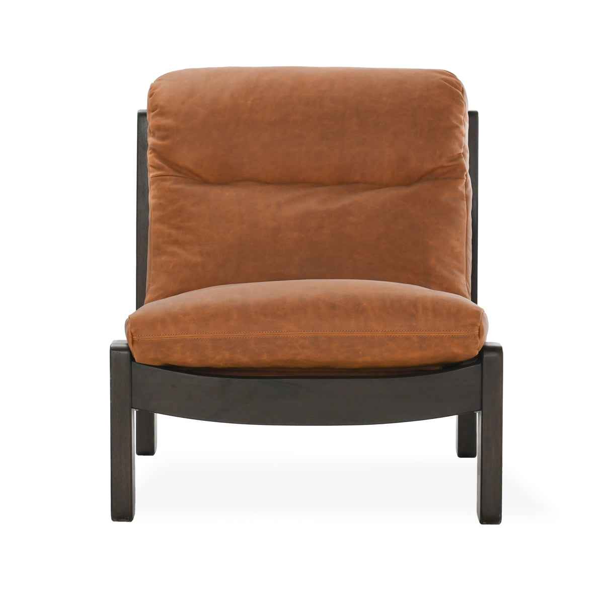 Owen Maple Brown Leather Accent Chair by Classic Home at Eve Furniture