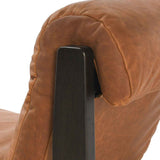 Owen Maple Brown Leather Accent Chair by Classic Home at Eve Furniture