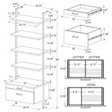 Owens Walnut 3-piece 96-inch Wall Mounted Bookshelf Set by Coaster at Eve Furniture