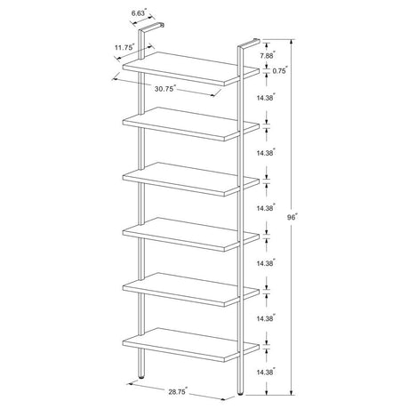 Owens Walnut 3-piece 96-inch Wall Mounted Bookshelf Set by Coaster at Eve Furniture
