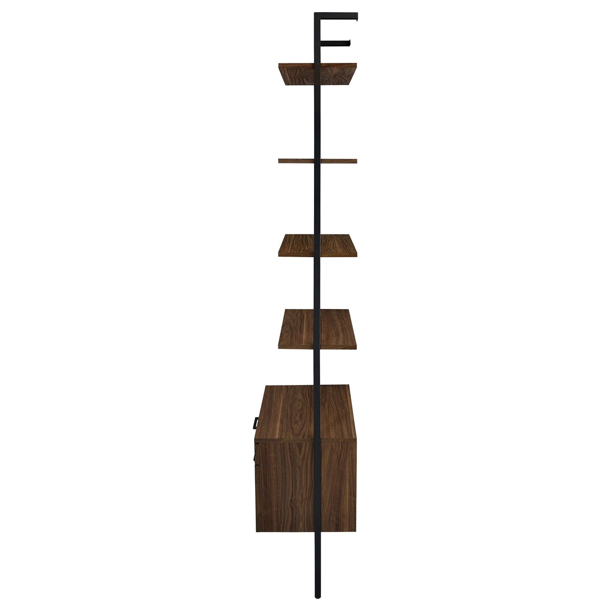 Owens Walnut 31-inch 4-shelf Storage Wall Bookshelf by Coaster at Eve Furniture